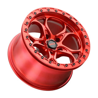 Weld W906 Ledge / Candy Red / Red Ring | 17x10 | 5x127 | -25mm - Beadlock