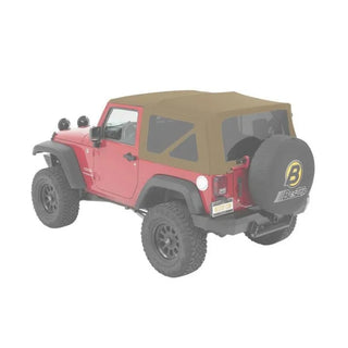 Bestop JK 2-Door Window Set Pebble Beige Twill: Jeep Wrangler 07-18 3.8L/3.6L