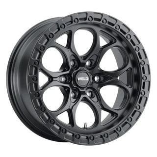 Weld Ledge / Satin Black / Gloss Black Ring | 17x9 | 6x139.7 | +0mm - Beadlock
