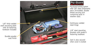 Tuffy Locking Lid In-Floor Keyed Lock (INTERIOR): Jeep Wrangler JK 2007-2018