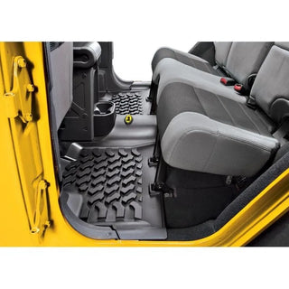 Bestop Rear Floor Mats Black: Jeep Wrangler 07-18 3.8L/3.6L