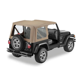 Bestop Replace A-Top Dark Tan Clear Windows: Jeep Wrangler 97-02 4.0L/2.5L