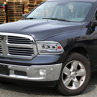 Spec D LED Projector Headlights (White w/ Sequential Signal): Dodge Ram 2009 - 2018