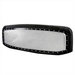 Spec D Stainless Steel Black Mesh Grille: Dodge Ram 2006 - 2008