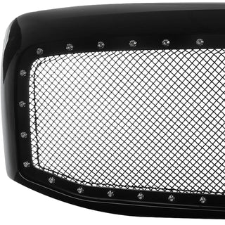 Spec D Stainless Steel Black Mesh Grille: Dodge Ram 2006 - 2008