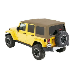 Bestop 4-Door Window Set Pebble Beige Twill: Jeep Wrangler 07-18 3.8L/3.6L