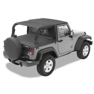 Bestop 2-Door Header Safari Bikini Black Diamond: Jeep Wrangler 07-09 3.8L V6