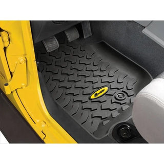 Bestop Front Floor Mats Black: Jeep Wrangler 07-13 3.8L/3.6L