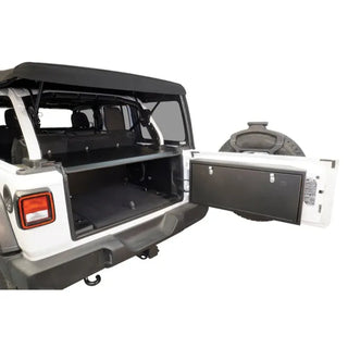 Tuffy Deluxe Cargo Enclosure (REAR): Jeep Wrangler Unlimited JL 2018-2026 w/ Alpine Subwoofer