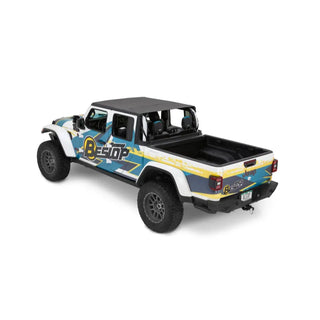 Bestop Safari Cable Bikini Header (FRONT/REAR Black Diamond): Jeep Gladiator 24-25 3.6L V6