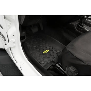 Bestop Front Floor Mats Black: Jeep Gladiator/Wrangler 18-26 6.4L/3.6L/3.0L EcoDiesel/2.0L