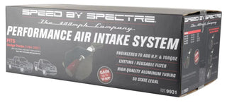 Spectre Polished Air Intake Kit w/Red Filter (F&R): Dodge Ram 5.2L / 5.9L 1994-2001