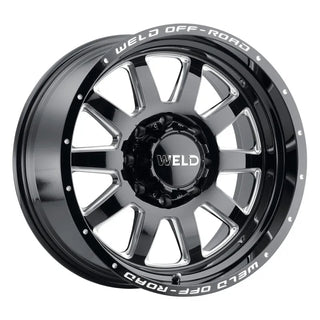 Weld W102 Stealth / Gloss Black Milled | 20x10 | 8x165.1 | -18mm Offset