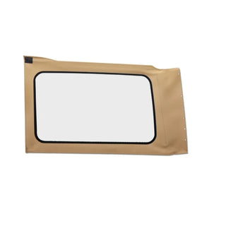 Bestop OE JL Replacement Quarter Window Tan Twill Clear (LH 4-Door): Jeep Wrangler 18-26 6.4L/3.6L/3.0L EcoDiesel/2.0L