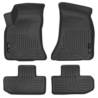 Husky Liners Black Floor Liners (FRONT AND SECOND ROW): Dodge Challenger 16-23
