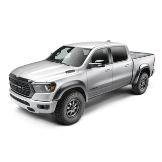 Bushwacker Extend-A-Fender Flares 4pc Smooth Black: Ram 2019-2024 3.0L/3.6L/5.7L/6.2L TRX Excl Rebel/TRX