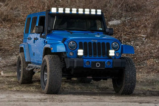Diode Dynamics SS5 Pro CrossLink Windshield Lightbar Kit Yellow Combo (FRONT): Jeep Wrangler JK 2007-2018