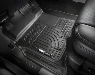 Husky Liners Black Floor Liners (FRONT AND SECOND ROW): Dodge Challenger 16-23