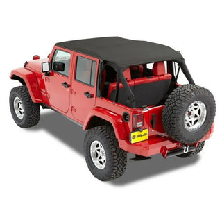 Bestop 4-Door Header Safari Cable Bikini Black Diamond: Jeep Wrangler 10-18 3.8L/3.6L