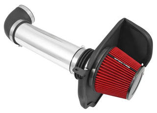 Spectre Polished Air Intake Kit w/Red Filter (FRONT): Fits Chrysler/Dodge 2011-2023 5.7L