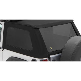 Bestop 2-Door Window Set Premium Black Twill: Jeep Wrangler 07-18 3.8L/3.6L