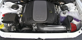 Spectre Polished Air Intake Kit w/Red Filter (FRONT): Fits Chrysler/Dodge 2011-2023 5.7L