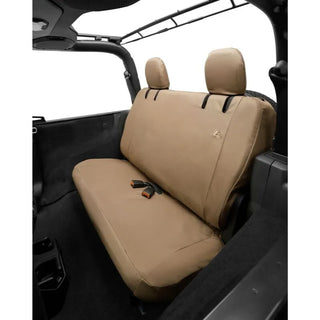 Bestop Rear Seat Covers Tan: Jeep Wrangler 18-23 3.6L/3.0L EcoDiesel/2.0L
