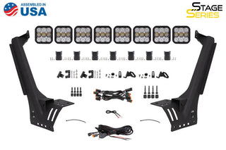 Diode Dynamics SS5 Pro CrossLink Windshield Lightbar Kit White (FRONT): Jeep Wrangler JL 2018-26 / Gladiator JT 20-24