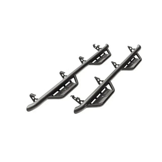 N-Fab Podium Steps Textured Black (F&R): Jeep Wrangler 18-26 6.4L/3.6L/3.0L EcoDiesel/2.0L