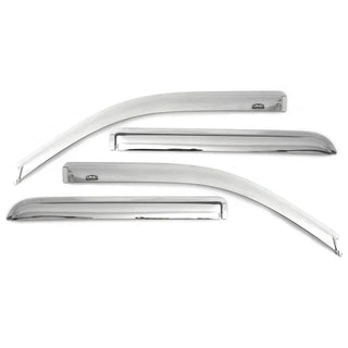 AVS Ventvisor Outside Mount Window Deflectors (F&R): Jeep Grand Cherokee 11-21 6.4L/6.2L/5.7L/3.6L/3.0L EcoDiesel - Chrome