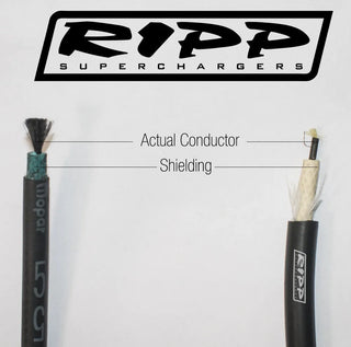 RIPP Performance Spark Plug Wires: Fits Most Jeep Wrangler Models (2007-2018) - Black/Orange