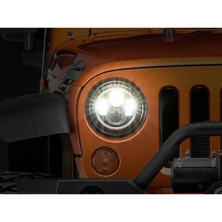 Raxiom Axial Halo Headlights w/ DRL Amber Signals Clear Lens: Jeep Wrangler TJ/JK 1997-2018 4.0L I6 / 3.8L V6