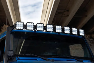 Diode Dynamics SS5 Sport CrossLink Windshield Lightbar Kit Yellow Combo (FRONT): Jeep Wrangler JK 2007-2018