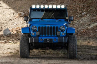 Diode Dynamics SS5 Sport CrossLink Windshield Lightbar Kit White Combo: Jeep Wrangler JK 2007-2018 (FRONT)