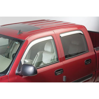 Putco Element Chrome Window Visors: Fits Ram 1500/2500/3500 2009-2024 w/ Quad Cab
