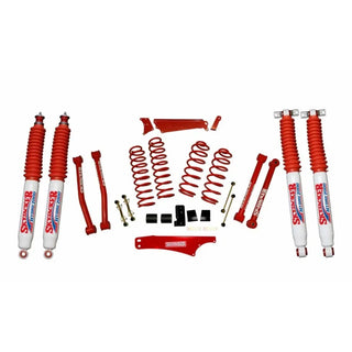 Skyjacker 4" Lift Kit w/ Hydros: Jeep Wrangler 2007-2018 3.8L/3.6L V6 - Red