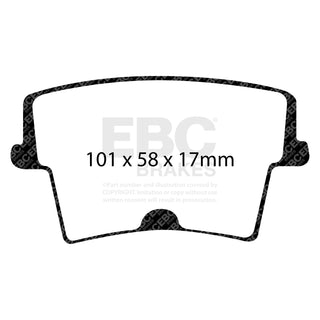 EBC Redstuff Brake Pads (REAR): Chrysler 300 / Challenger / Charger / Magnum 5.7L Hemi & V6 AWD 2005 - 2024