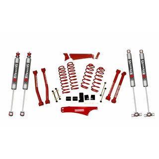 Skyjacker 4" Lift Kit w/ M95: Jeep Wrangler 2007-2018 3.8L/3.6L V6 - Red