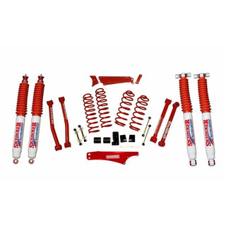 Skyjacker 4" Lift Kit w/ Nitros: Jeep Wrangler 2007-2018 3.8L/3.6L V6 - Red