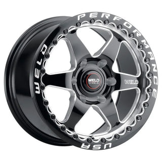 Weld S909 Ventura / Gloss Black Milled | 17x10 | 6x139.7 | +25mm - Beadlock