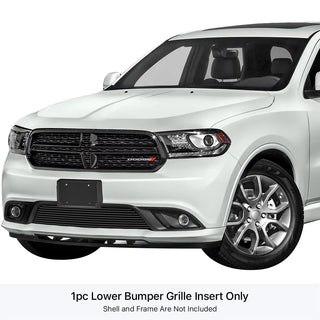 APS Black Stainless Lower Billet Grille (w/OUT Adaptive Cruise Control): Dodge Durango 2014 - 2017