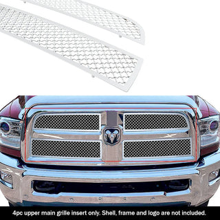APS Polished Stainless Upper Mesh Grille (2.5mm Wire): Ram 2500 & 3500 2013 - 2018