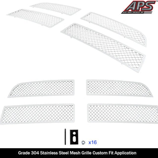 APS Polished Stainless Upper Mesh Grille (2.5mm Wire): Ram 2500 & 3500 2013 - 2018