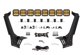 Diode Dynamics SS5 Sport CrossLink Windshield Lightbar Kit Yellow (FRONT): Jeep Wrangler JL 2018-26 / Gladiator JT 20-24