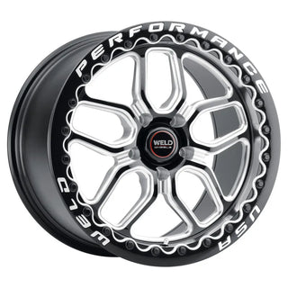 Weld S907 Laguna / Gloss Black Milled | 17x10 | 5x127 | +38mm - Beadlock