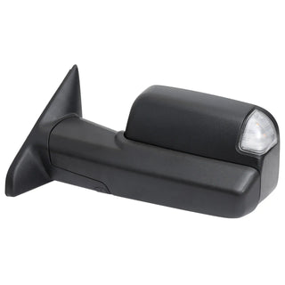 Spec D Driver Mirror w/ Turn & Puddle Light (MANUAL-FOLD, BLACK): Ram 2500 / 3500 (19-26)