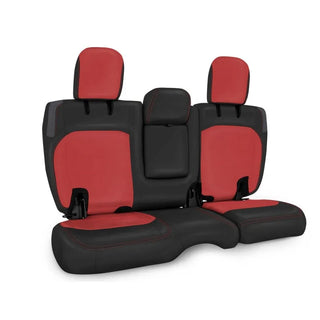 PRP Seats Rear Bench Cover Leather Interior (REAR): Jeep Wrangler JLU 2018-2026 Black/Red