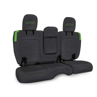 PRP Seats Rear Bench Cover Leather Interior Armrest (REAR): Jeep Wrangler JLU 2018-2026 Black/Green