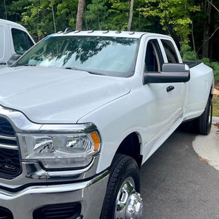 Spec D Driver Mirror w/ Turn & Puddle Light (MANUAL-FOLD, BLACK): Ram 2500 / 3500 (19-26)