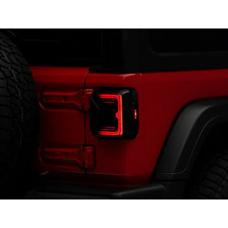 Raxiom Axial Series LED Tail Lights Smoked: Jeep Wrangler JL 2018-2025 2.0L/3.6L